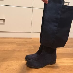 Unisa Navy Over the Knee Boots